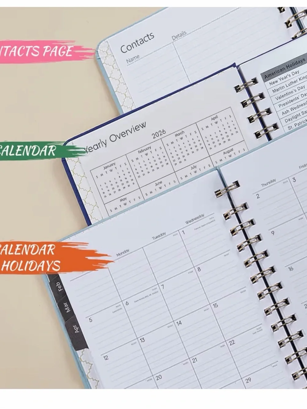 2026 Weekly&Monthly Planner A4